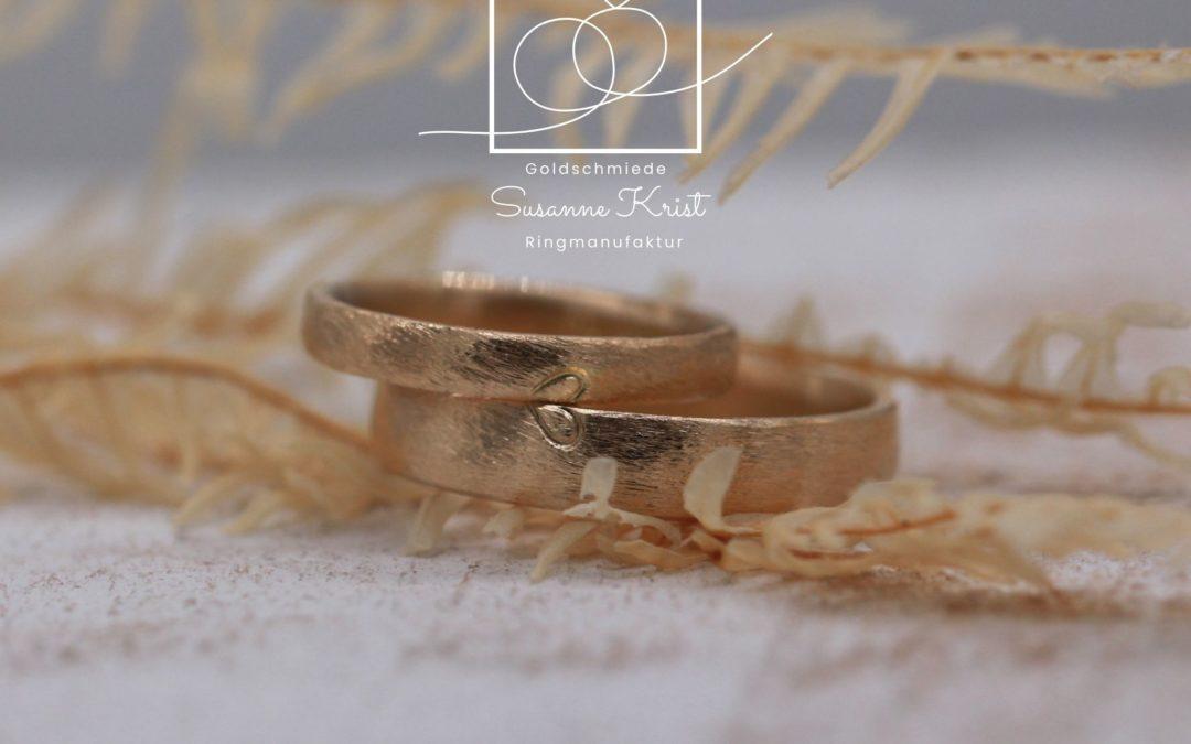 Herztrauringe aus Rosegold