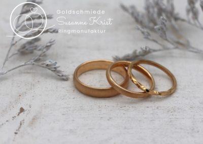Schlichte Rosegold Ringe mit Möbiusring Parthenea
